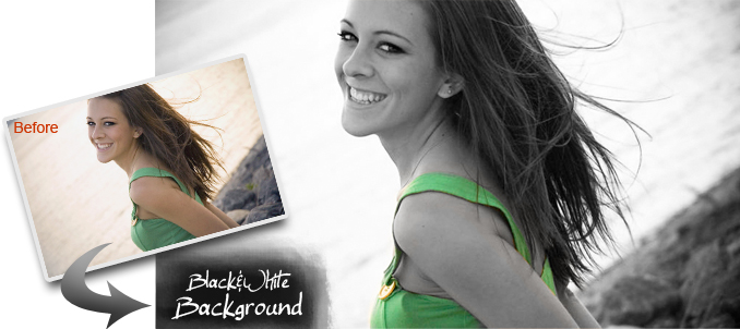 Canvas Photo Effects: Black & White Background
