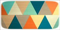 Apex - Teal, Orange, Tan, Blue, Mid Century Modern Art.