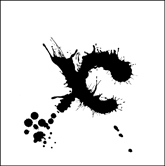 Ex - Black and White Splatter Painting.