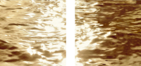 Goldwater - Gold Painting of Water Wall Decor.