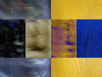 Night and Day - Geometric Modern Art on Canvas - Black and Gold - Blue and Yellow.