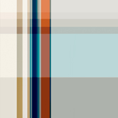 Pass - Pastel Blue, Grey, Oragne Plaid Art on Canvas.