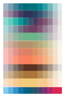 Swatch - Teal, Coral, Purple Geometric Fine Art Print. 